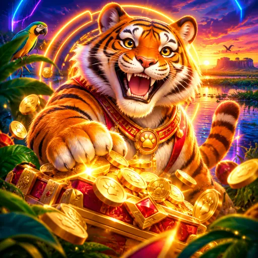Slot Fortune Tiger com símbolos de tigre dourado e rolos 3x3